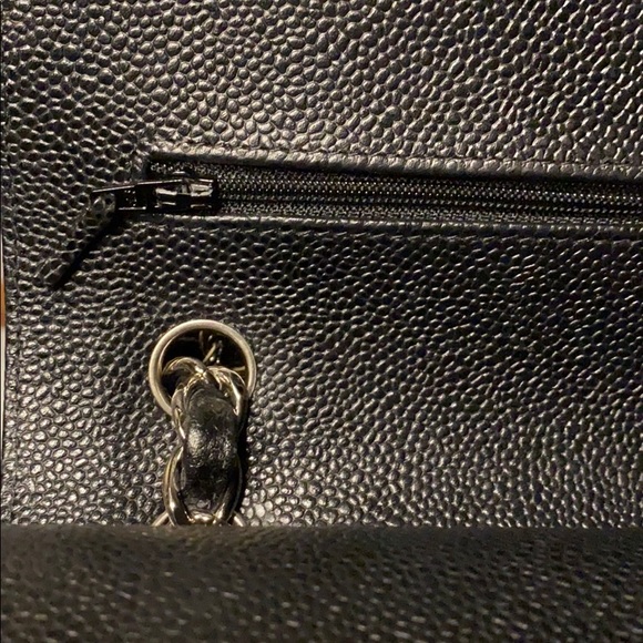 Chanel jumbo caviar classic double flap silver - Picture 9 of 13